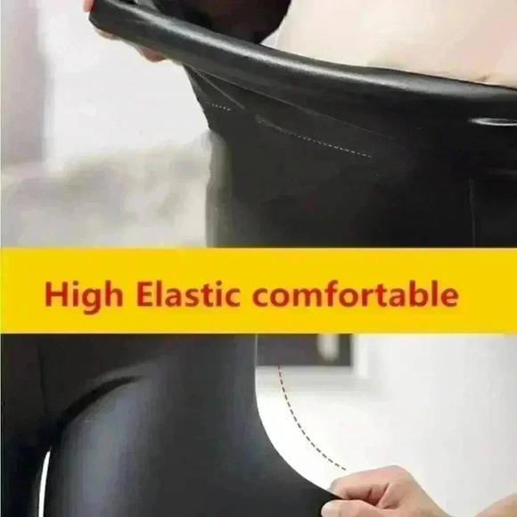 New Solid Faux Leather legging - Picture 7 of 16